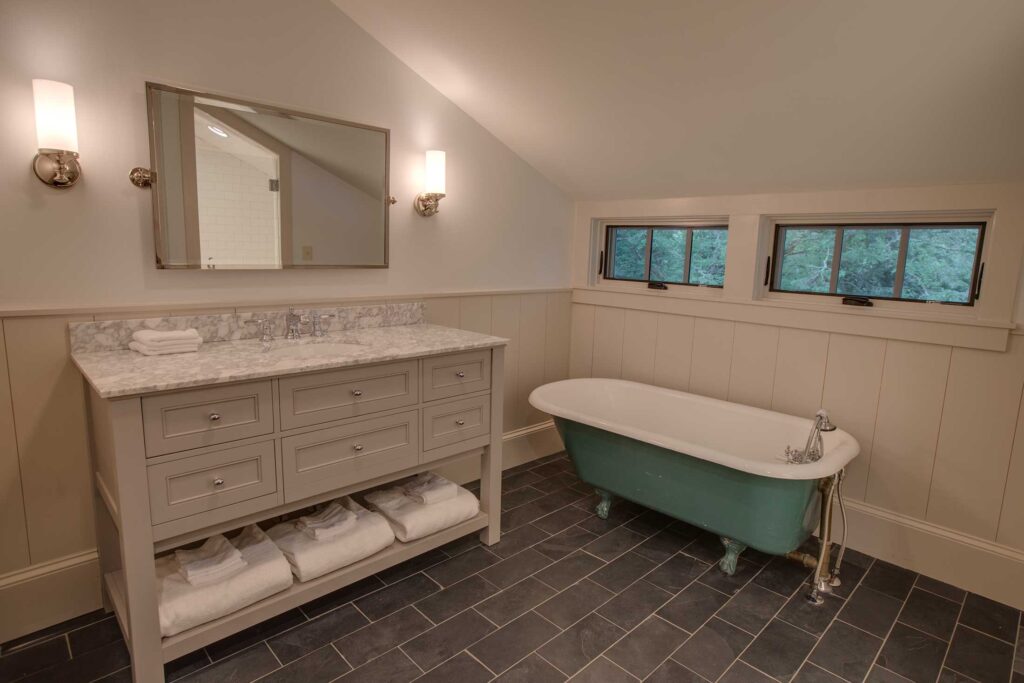 Bathroom with a clawfoot tub